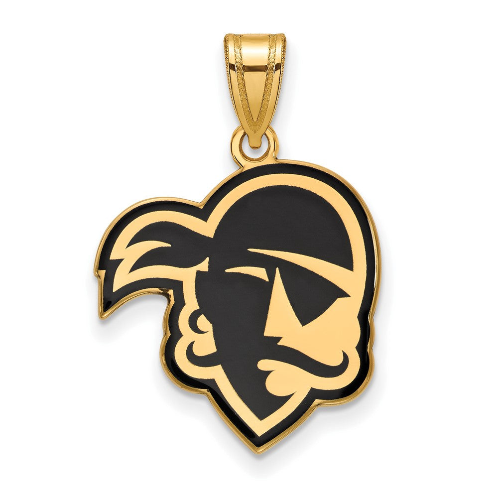 Gold Plated Sterling Silver Logoart Seton Hall University Pirate Large Enameled Pendant