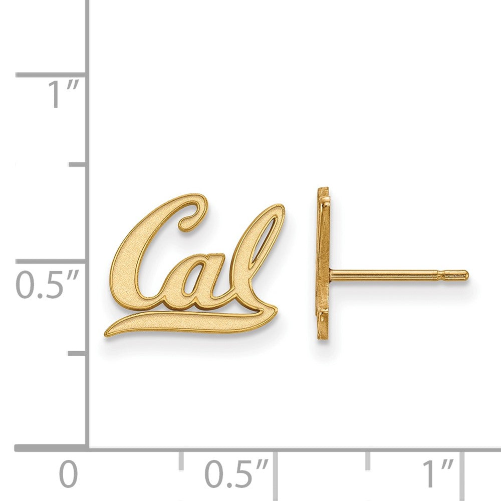 14K Yellow Gold Logoart University Of California Berkeley Extra Small Post Earrings