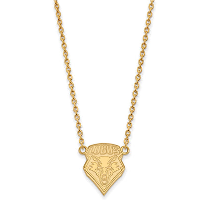 10K Yellow Gold Logoart University Of New Mexico Large Pendant 18 Inch Necklace