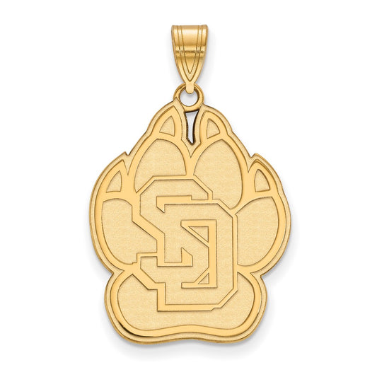 10K Yellow Gold Logoart University Of South Dakota Extra Large Pendant