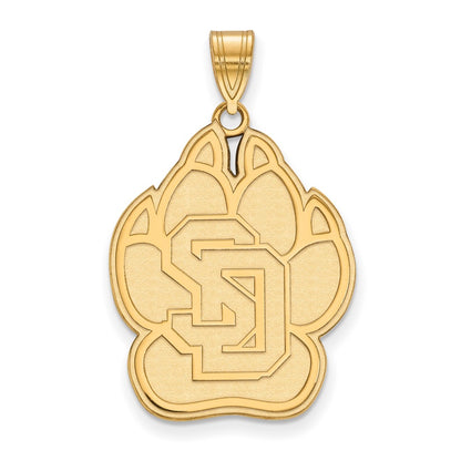 14K Yellow Gold Logoart University Of South Dakota Extra Large Pendant