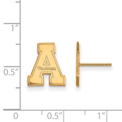 Gold Plated Sterling Silver Logoart Appalachian State University Small Post Earrings