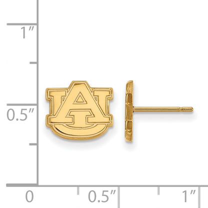 10K Yellow Gold Logoart Auburn University A U Extra Small Post Earrings
