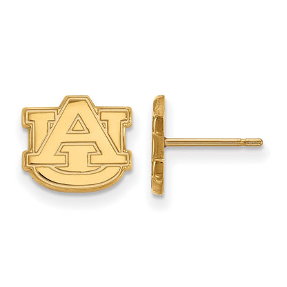 10K Yellow Gold Logoart Auburn University A U Extra Small Post Earrings