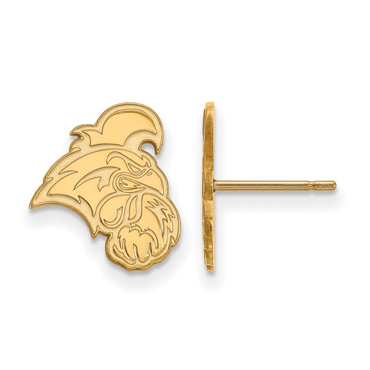 10K Yellow Gold Logoart Coastal Carolina University Chanticleer Small Post Earrings