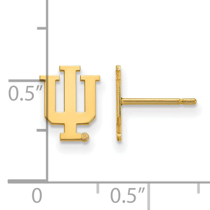 14K Yellow Gold Logoart Indiana University I U Extra Small Post Earrings