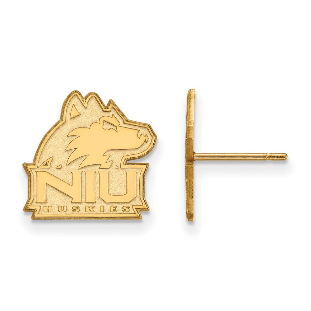 14K Yellow Gold Logoart Northern Illinois University N I U Huskies Small Post Earrings