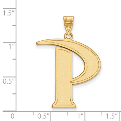 Gold Plated Sterling Silver Logoart Pepperdine University Letter P Extra Large Pendant