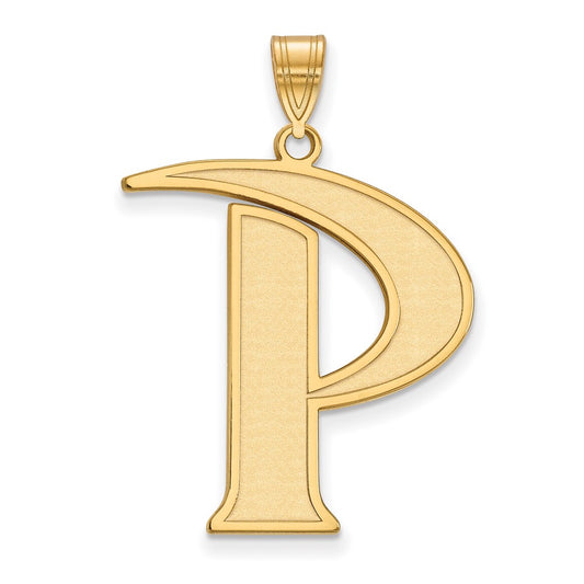 Gold Plated Sterling Silver Logoart Pepperdine University Letter P Extra Large Pendant