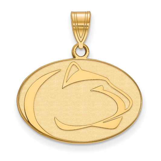 14K Yellow Gold Logoart Penn State University Lion Medium Pendant