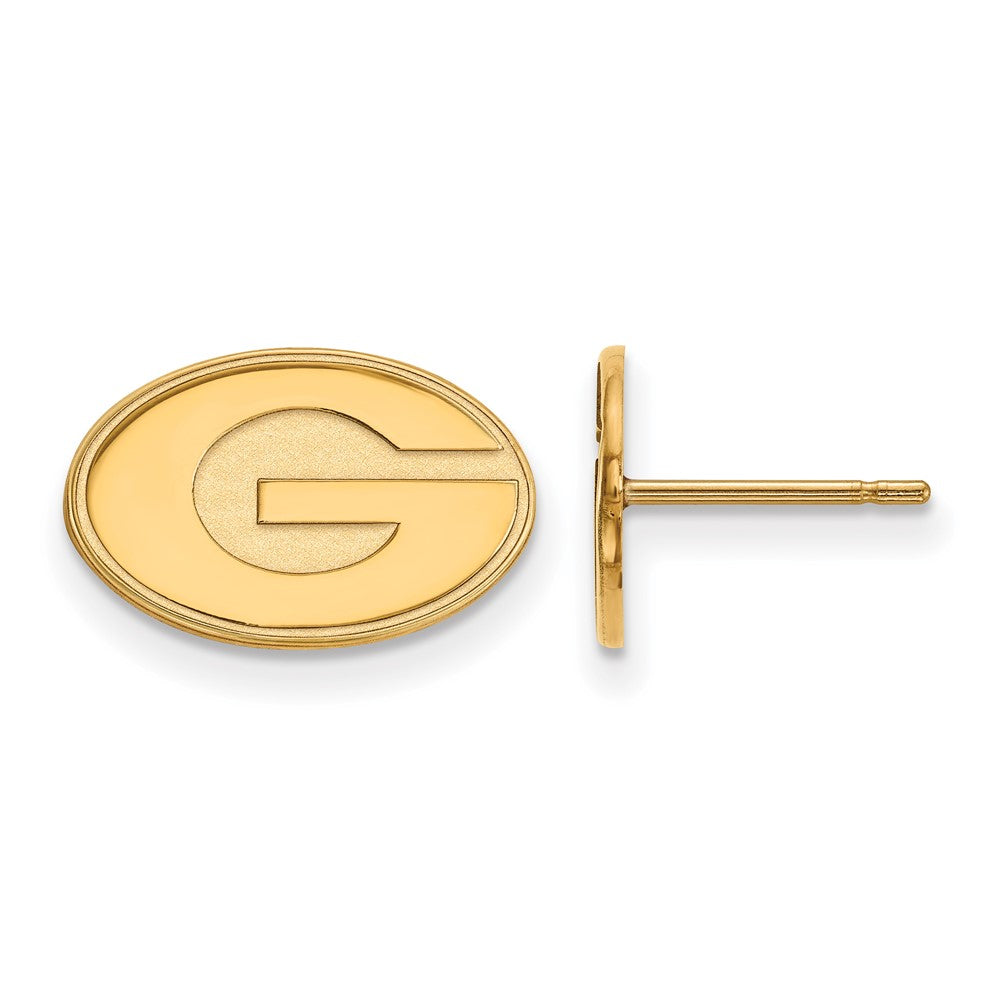 14K Yellow Gold Logoart University Of Georgia Letter G Extra Small Post Earrings