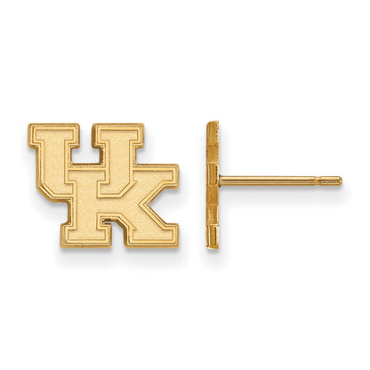 14K Yellow Gold Logoart University Of Kentucky U K Extra Small Post Earrings