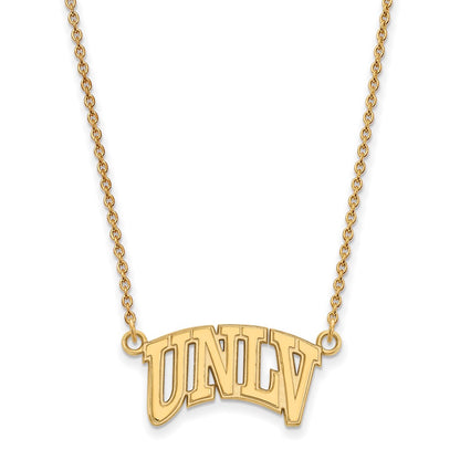 10K Yellow Gold Logoart University Of Nevada Las Vegas U N L V Small Pendant 18 Inch Necklace