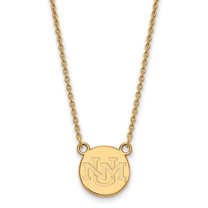 10K Yellow Gold Logoart University Of New Mexico Small Pendant 18 Inch Necklace
