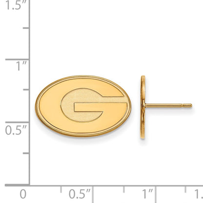 10K Yellow Gold Logoart University Of Georgia Letter G Small Post Earrings