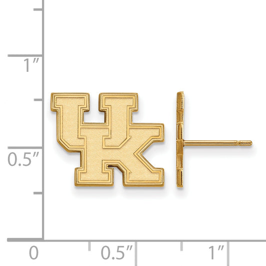 Gold Plated Sterling Silver Logoart University Of Kentucky U K Small Post Earrings