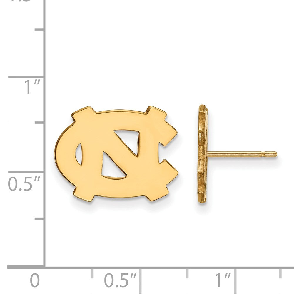 10K Yellow Gold Logoart University Of North Carolina N C Small Post Earrings