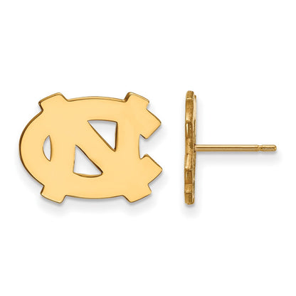 10K Yellow Gold Logoart University Of North Carolina N C Small Post Earrings