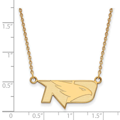 14K Yellow Gold Logoart University Of North Dakota Small Pendant 18 Inch Necklace