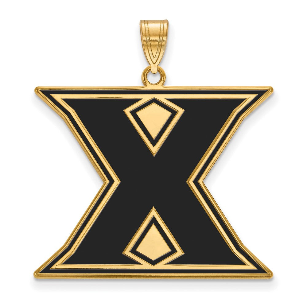 Gold Plated Sterling Silver Logoart Xavier University Letter X Extra Large Enameled Pendant