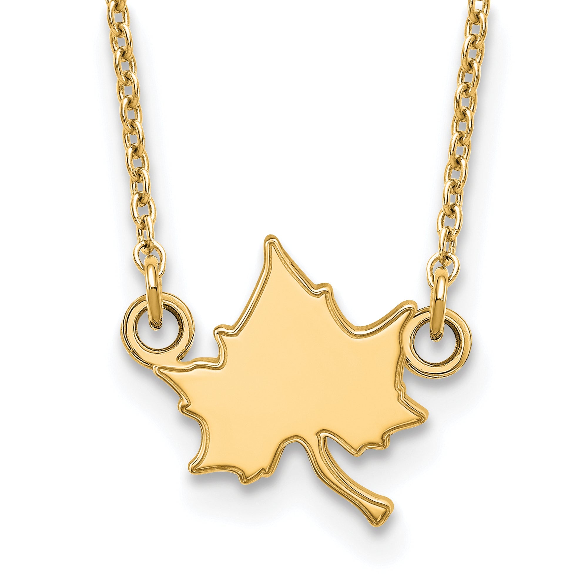 14K Yellow Gold Logoart Indiana State University I S Small Pendant 18 Inch Necklace