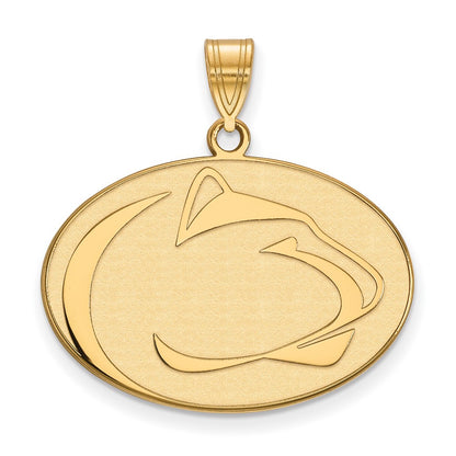 Gold Plated Sterling Silver Logoart Penn State University Lion Large Pendant
