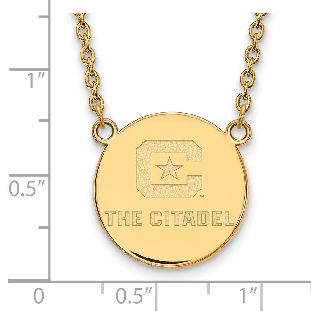 14K Yellow Gold 14Ky Logoart The Citadel Large Pendant Necklace