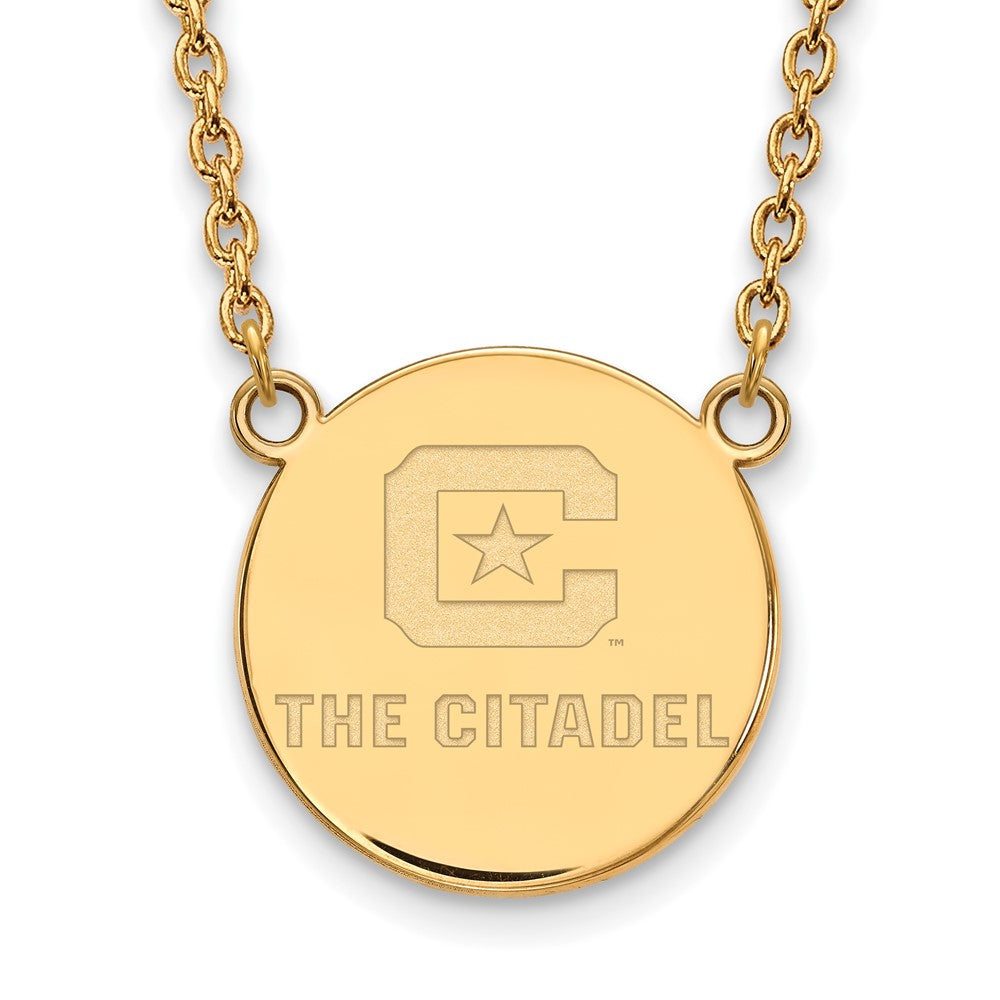 14K Yellow Gold 14Ky Logoart The Citadel Large Pendant Necklace