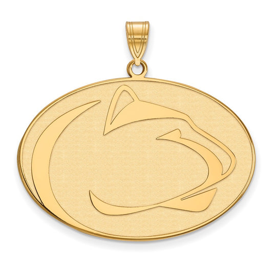 Gold Plated Sterling Silver Logoart Penn State University Lion Extra Large Pendant
