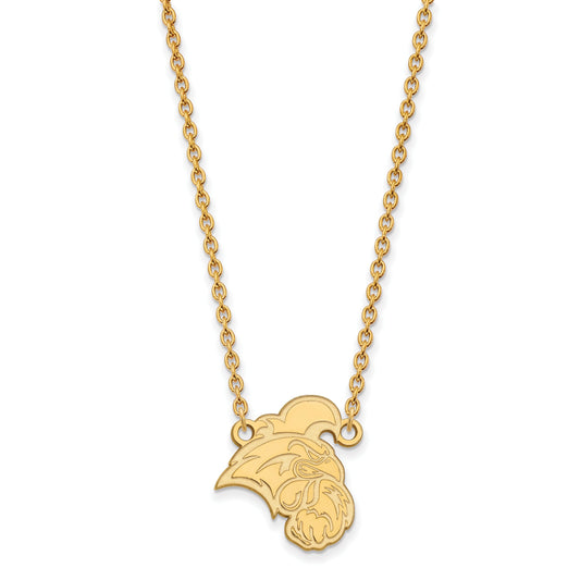 14K Yellow Gold Logoart Coastal Carolina University Chanticleer Large Pendant 18 Inch Necklace