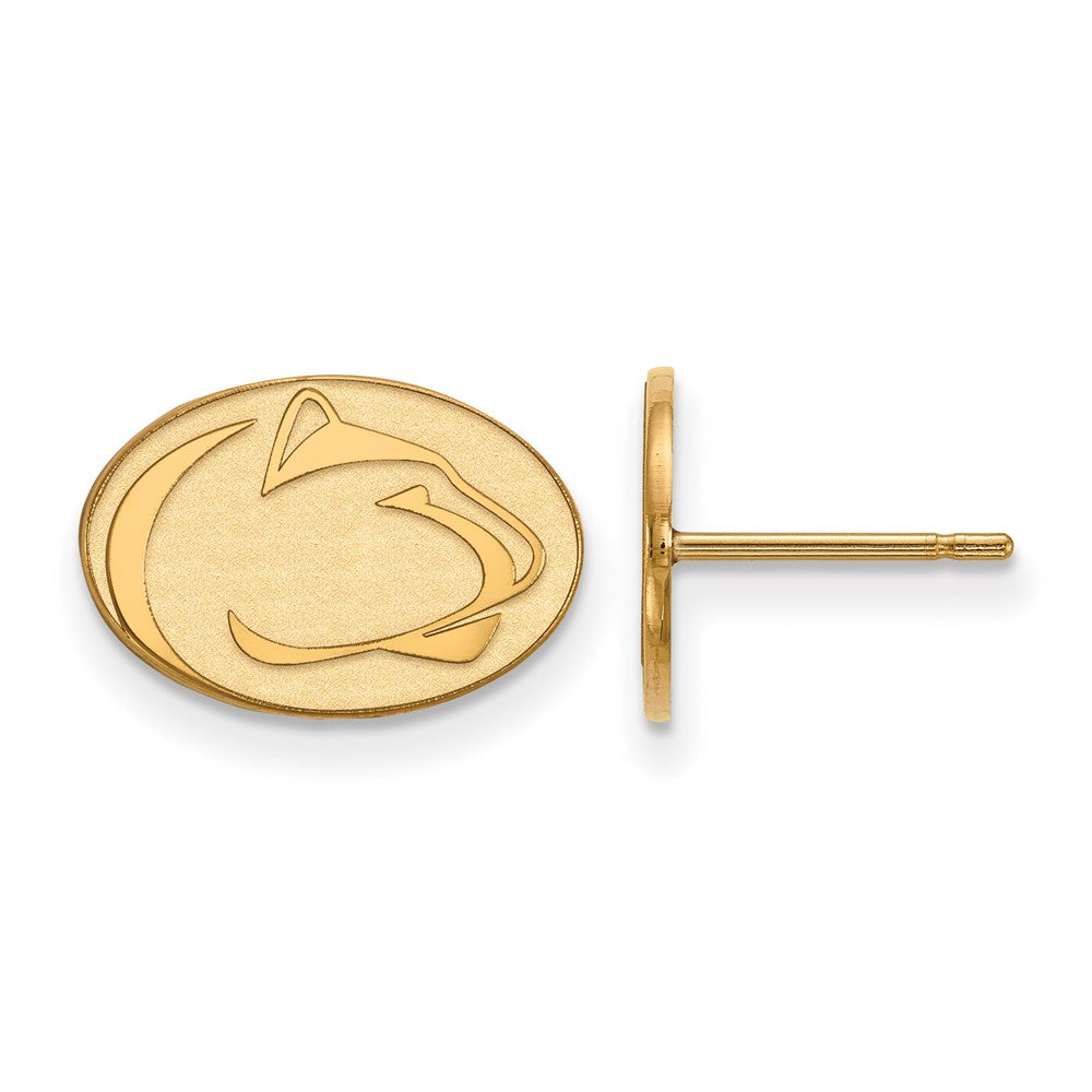 14K Yellow Gold Logoart Penn State University Lion Extra Small Post Earrings