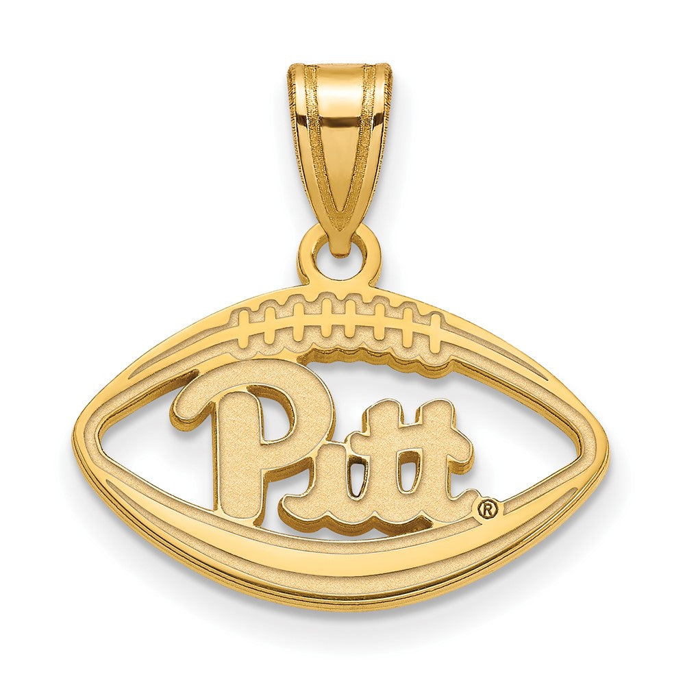 Gold Plated Sterling Silver Logoart University Of Pittsburgh Football Pendant