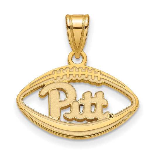 Gold Plated Sterling Silver Logoart University Of Pittsburgh Football Pendant