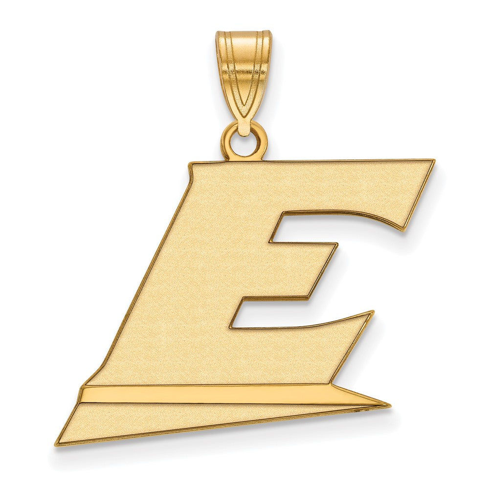 10K Yellow Gold Logoart Eastern Kentucky University Letter E Large Pendant