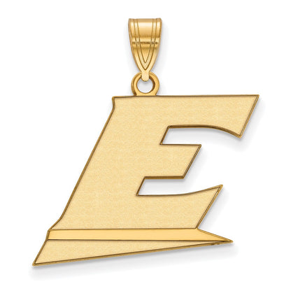 Gold Plated Sterling Silver Logoart Eastern Kentucky University Letter E Large Pendant