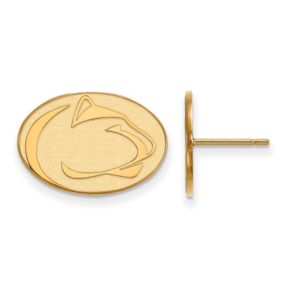 10K Yellow Gold Logoart Penn State University Lion Small Post Earrings