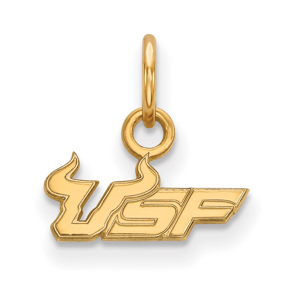 10K Yellow Gold Logoart University Of South Florida U S F Extra Small Pendant