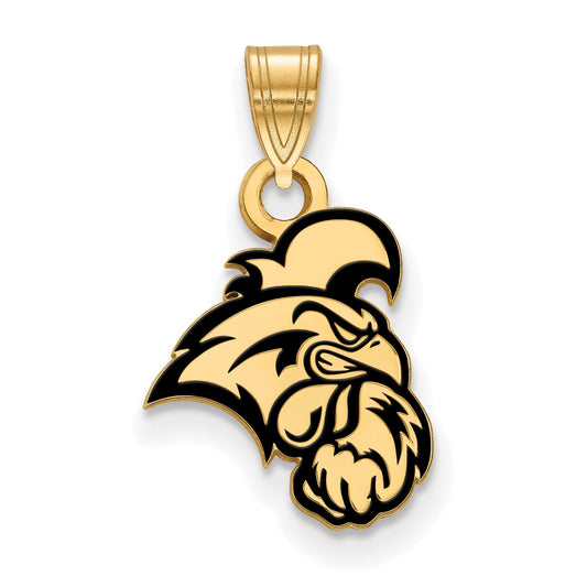 Gold Plated Sterling Silver Logoart Coastal Carolina University Chanticleer Small Enameled Pendant