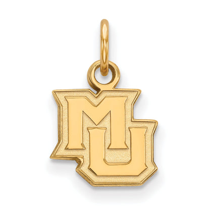 Gold Plated Sterling Silver Logoart Marquette University M U Extra Small Pendant