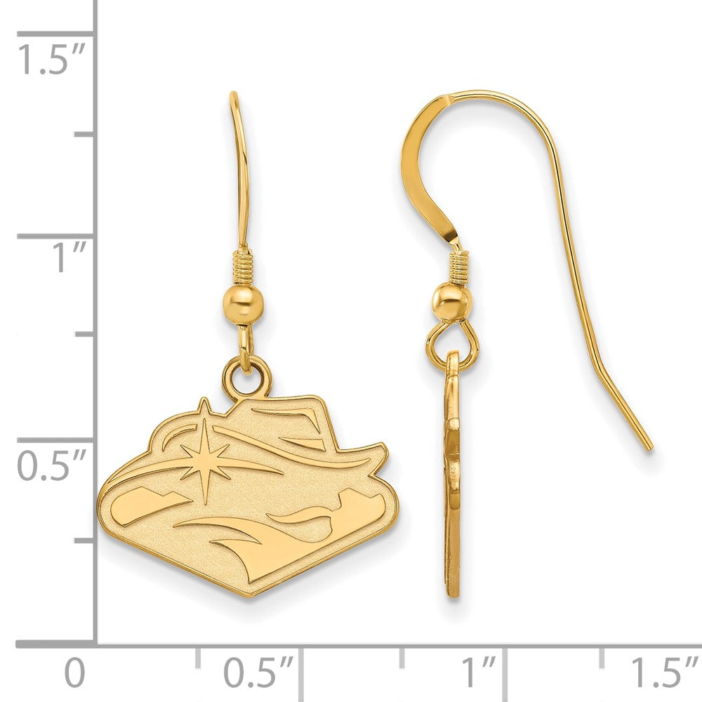 Gold Plated Sterling Silver Logoart University Of Nevada Las Vegas Small Dangle Wire Earrings