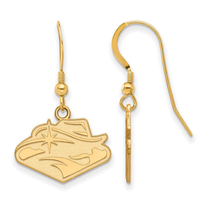 Gold Plated Sterling Silver Logoart University Of Nevada Las Vegas Small Dangle Wire Earrings