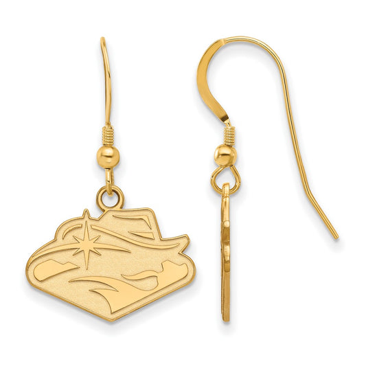 Gold Plated Sterling Silver Logoart University Of Nevada Las Vegas Small Dangle Wire Earrings
