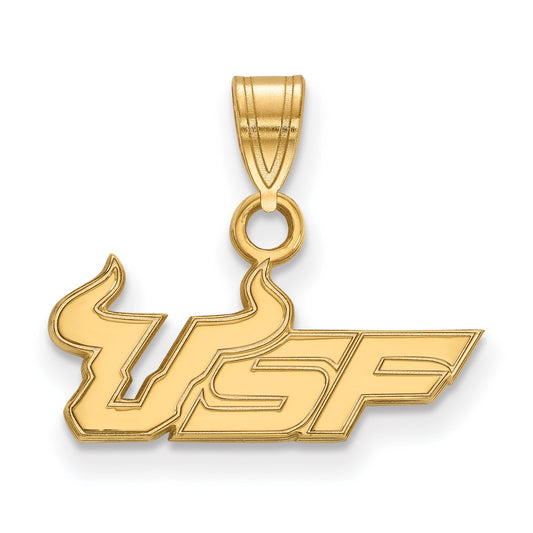 14K Yellow Gold Logoart University Of South Florida U S F Small Pendant