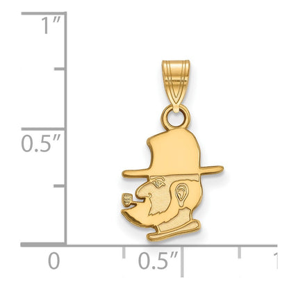 10K Yellow Gold Logoart Appalachian State University Mountaineer Small Pendant