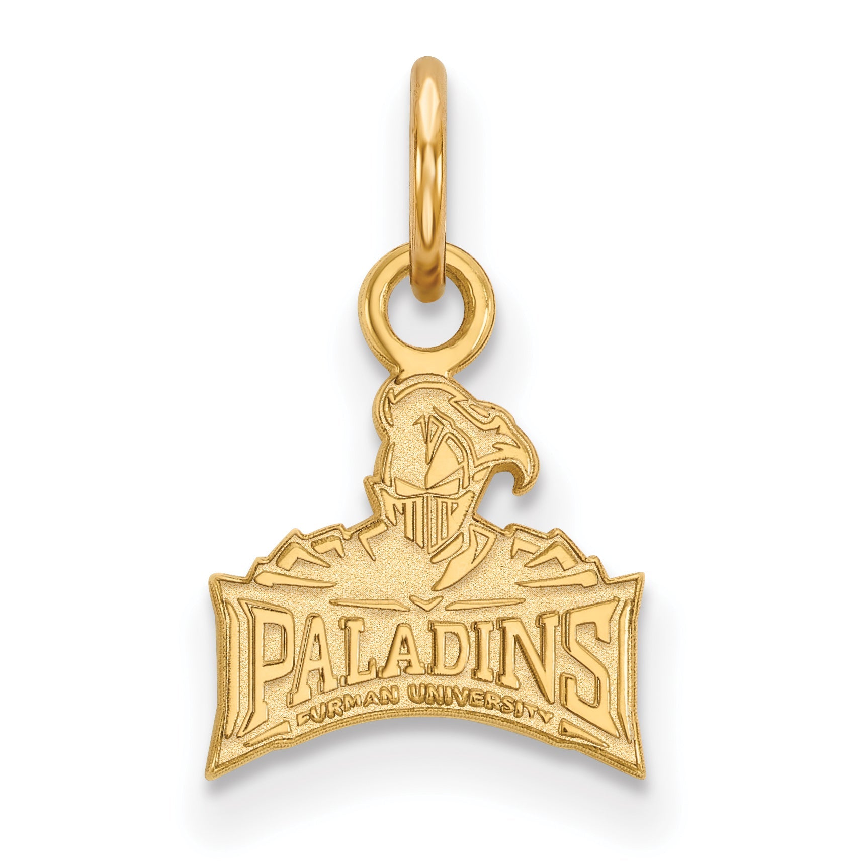 Gold Plated Sterling Silver Logoart Furman University Paladins Extra Small Pendant