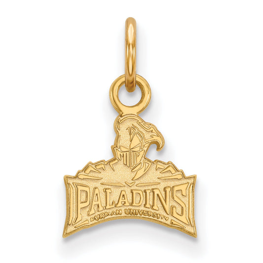 Gold Plated Sterling Silver Logoart Furman University Paladins Extra Small Pendant