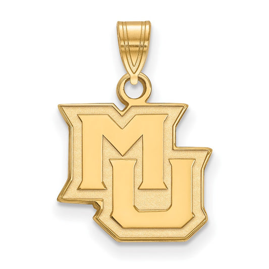 10K Yellow Gold Logoart Marquette University M U Small Pendant