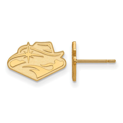 Gold Plated Sterling Silver Logoart University Of Nevada Las Vegas Extra Small Post Earrings