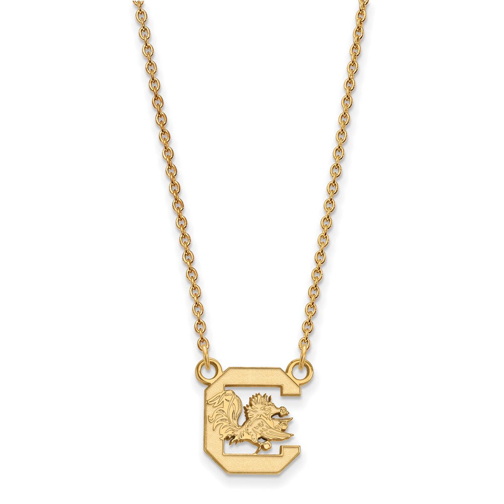 10K Yellow Gold Logoart University Of South Carolina Small Pendant 18 Inch Necklace