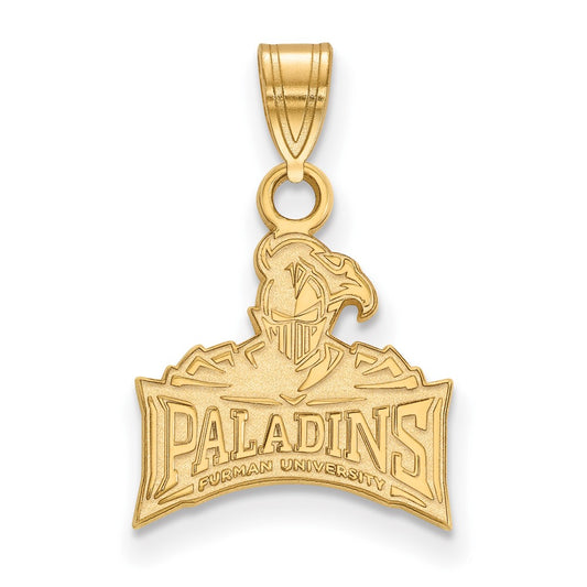14K Yellow Gold Logoart Furman University Paladins Small Pendant